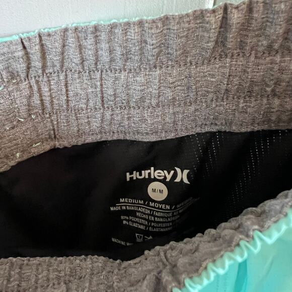 Men's Hurley Pineapple Swim Volley Short Tropical Design Mint Green Size M NEW - Picture 3 of 6